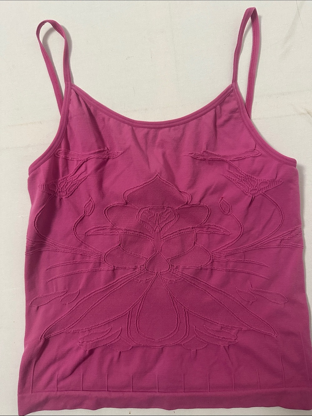 Women’s Magenta Embroidered Spaghetti Strap Cami